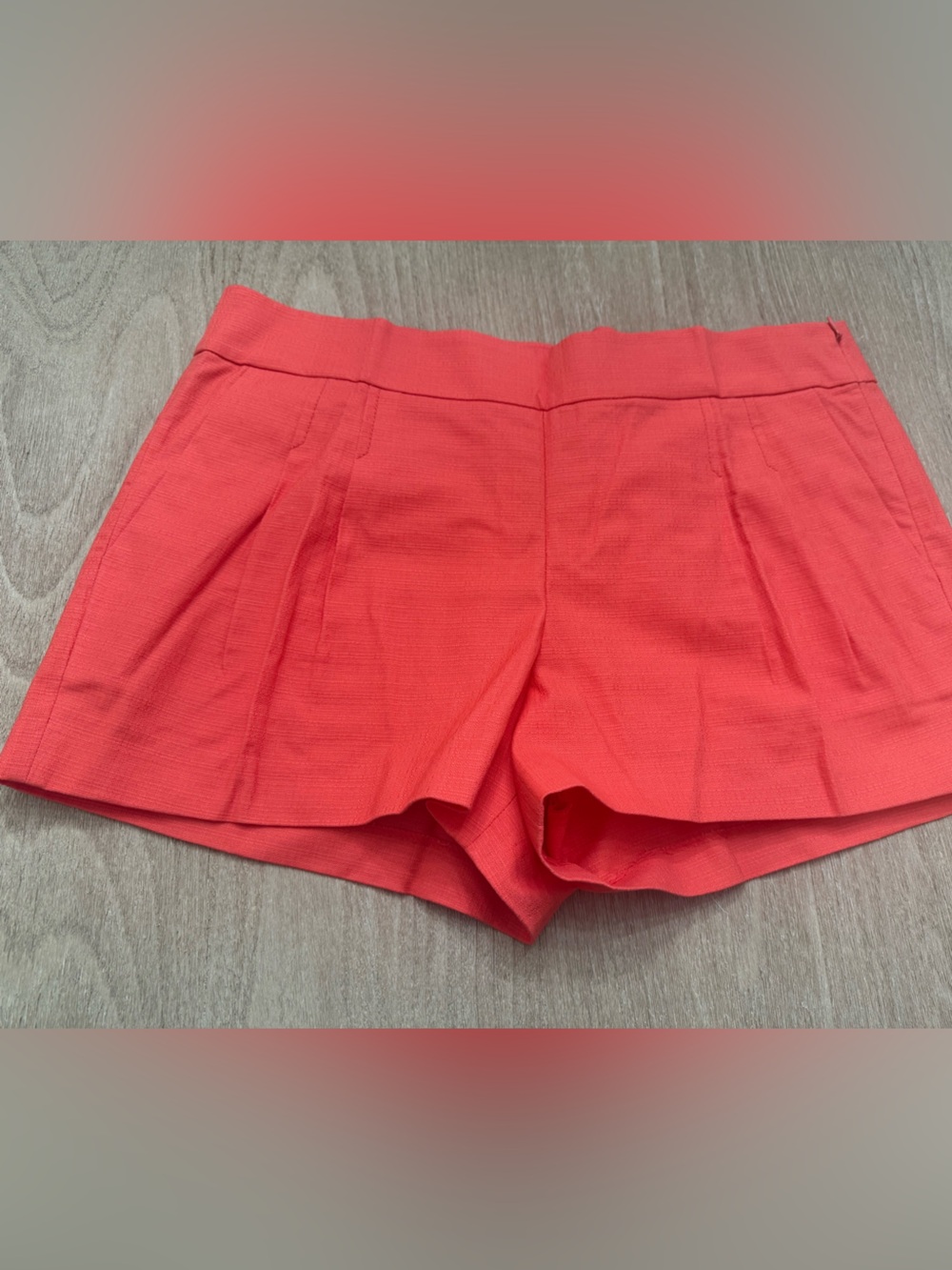 J .Crew Coral Pink Pleated Shorts with Side Pockets size 10